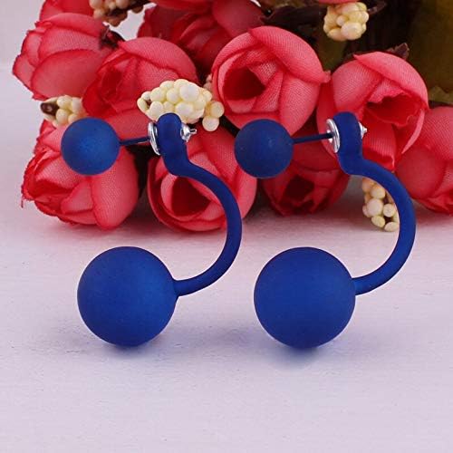 PAPPET Pearl Stud Earrings 9 Colors Unique Geometric Double Ball Studs Earring Double Side Pearls Earrings For Women & Girls Jewelry Valentine Gifts