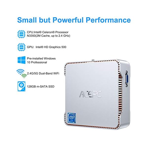 ACEPC-Mini-PC-Windows-10-Pro-8GB-RAM-128GB-ROM-Intel-Celeron-N3350-Micro-Desktop-Computer-with-HDMI-VGA-PortsSupport-4K-HDBluetooth-42-24G50G-Dual-Band-WiFi ACEPC Mini PC Windows 10 Pro, 8GB RAM 128GB ROM Intel Celeron N3350 Micro Desktop Computer with HDMI & VGA Ports,Support…