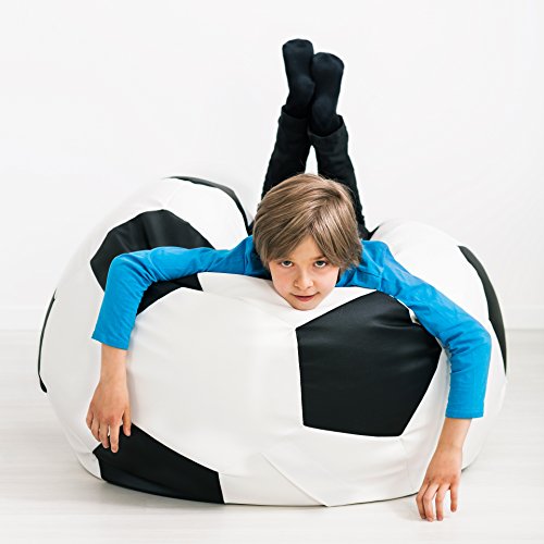 Lumaland-Poltrona-Sacco-Puff-Pouf-Palla-Pallone-da-Calcio-90-cm