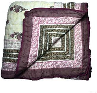 Pinkcity Clan Creation Jaipuri Quilts Cotton Razai Pure Cotton Jaipuri Print Double Bed Fine Machine Quilt Comforter Ac Quilt; VLD123