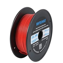 BNTECHGO 16 Gauge Silicone wire spool 100 ft Red