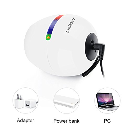 Amteker Wohn 256 Farben-LED-Licht, Touchpad-Bunte Mood wiederaufladbare Micro Farbe verändert Mood Light(Weiss)