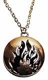 Divergent Dauntless Flames Goldtone PENDANT on 20