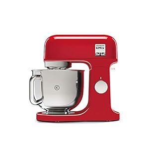 Kenwood KMX750AR Amasadora planetaria Kitchen Machine kMix, Robot de Cocina Mezclador, 1000 W, 5 litros, acero, plástico, rojo