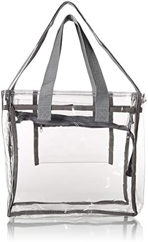 Largest Stadium Approved Clear Bag with Handles and Adjustable Strap 12x12x6 Clear Tote for Men and Women