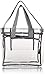Largest Stadium Security Approved Clear Bag with Handles / Adjustable Strap / 12x12x6 / Transparent Gameday Tote for Men and Women (Gray)