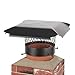 Draft King CBO8 Round Bolt On Black Galvanized Steel Single Flue Chimney Cap, 8