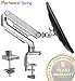 IMtKotW Single Arm Monitor Desk Mount Stand, Height Adjustable Full Motion Monitor Arm with Mechanical Spring Fits 17