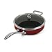 Chantal Copper Fusion 11-Inch Covered Saute Skillet, Chili Red