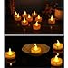 4Abby Realistic Bright Flameless LED Tea Light Candles, Bright, Flickering, Battery Powered Fake Candles, Unscented Tealights, Pack of 24