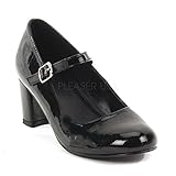 Funtasma by Pleaser Women's Schoolgirl-50 Mary Jane,Black Patent,8 M US
