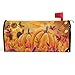 Fall Pumpkins Autumn Sunflowers Maple Leaf Post Letter Box Wraps - Magnetic Thanksgiving Mailbox Cover - Outdoor Standard Size 18