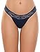 Ekouaer Women Cotton Breathable Thongs Briefs Tangas Sexy Ladies Panties Underwear 3 Pack Purple/Blue/Rose Red M