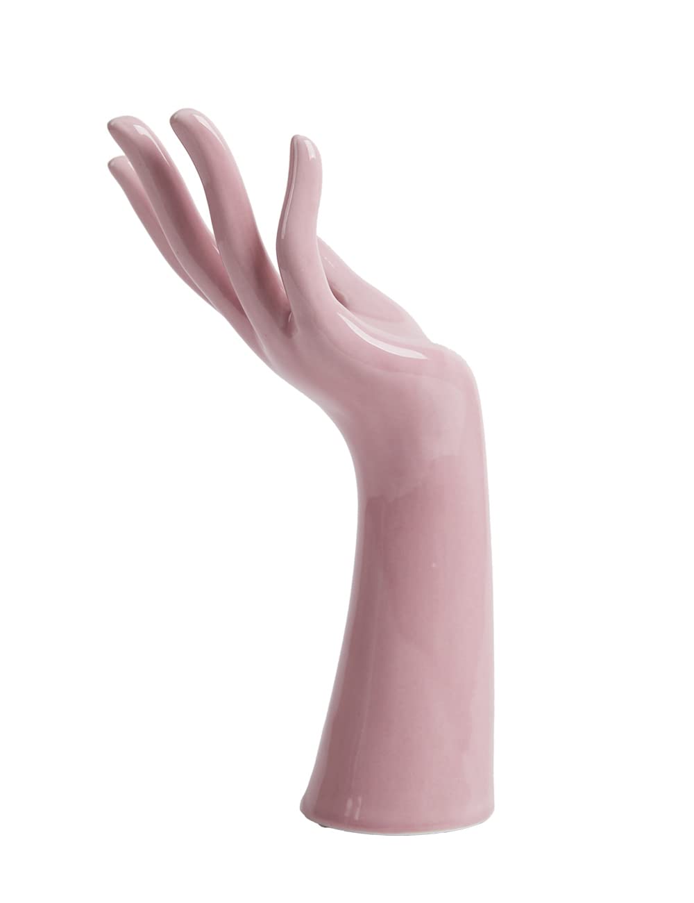 HAUCOZE Jewelry Display Stand Necklace Bracelet Ring Holder Hand Decor Sculpture Modern Gifts Figurine Home Statue Ceramic Arts Crafts Pink 21cm