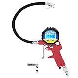 Digital Tire Pressure Gauge, iTavah Integrated Closed, Straight Lock-On Air Chuck, LCD Backlit Screen, Digital Tire Inflator with 90 Degree Valve Extender