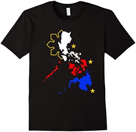 Mens Philippines Map Shirt XL Black