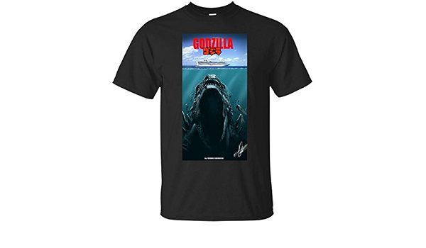 Godzilla Jaws Mashup Cool Movie T-Shirt 