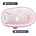 Buringer Baby Inflatable Bathtub with Hand Pump,Baby Infant Travel Inflatable Non Slip Bathing Tub Bathtub (Pink)