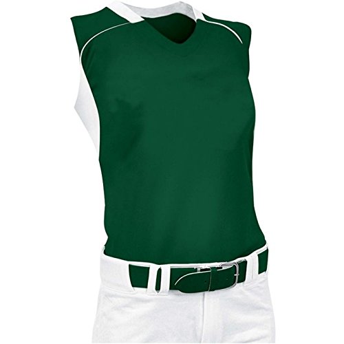 Champroレディースノースリーブレーサーバックsoftball Jersey B00jarc480 Medium フォレスト ホワイト フォレスト ホワイト Medium Allergysafetravel