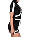 Shawhuwa Womens Sexy V Neck Short Sleeve Party Romper Clubwear (X-Large, Black)