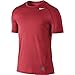 NIKE Men's Pro Fitted Short Sleeve Shirt, University Red/Team Red/White, Medium