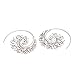 NOVICA Artisan Handmade Sterling Silver Halfhoop Earrings 925 from Indonesia No Stone [1.3 in H x 0 in W x 1.1 in D] ' Spiral Beauty'