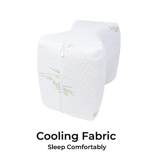 Komfie Bamboo Knee Pillow Cover Replacement Leg Pillow Case Cooling