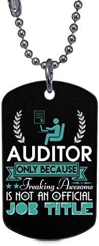 OMANECK Being an Auditor Dog Tag, Awesome Auditor Necklaces
