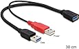 Delock Y-Cable USB 3.0 A to 2 x USB 3.0 A 0.3m