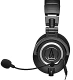 Audio-Technica ATH-M50x Professional Studio Headphone - Includes - Antlion Audio ModMic 4 Attachable Boom Microphone - Noise Cancelling w/Mute Switch and Blucoil Y Adapter - Ultimate Gaming Bundle
