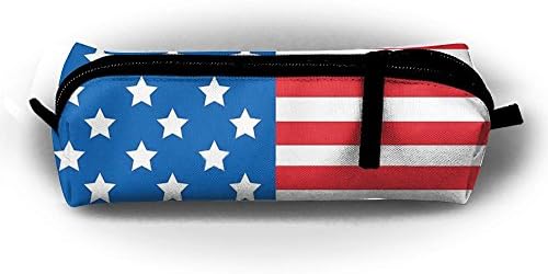 Watercream USA Flag Patriotic Student Pen Pencil Case Stationery Pouch Coin Purse Makeup Bags Office Storage Organizer