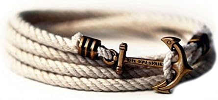 Kiel James Patrick Atlantic Whalers Anchor Bracelet Beige