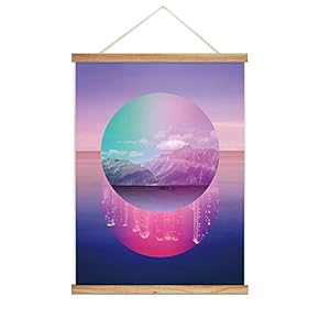 Hanging Poster Wooden Framed Star Night Theme Home Wall Canvas Prints Ready to Hang - 18"x24" inches