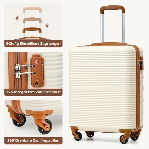 Handgepäck Koffer 55x40x20cm für Easyjet, 45x36x20cm Reisetasche