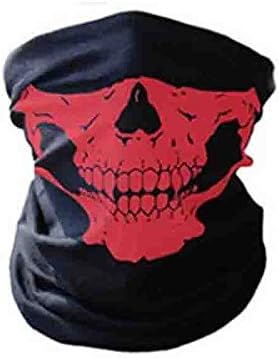 Motorcycle SKULL Ghost Face Windproof Mask Outdoor Sports Warm Ski Caps Bicycle Bike Balaclavas Masks Scarf Halloween Mask (Red Color)