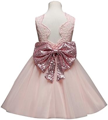 Deerbabi Little Girls' Princess Dress Wedding Birthday Party (3Y, 17122555-Pink)
