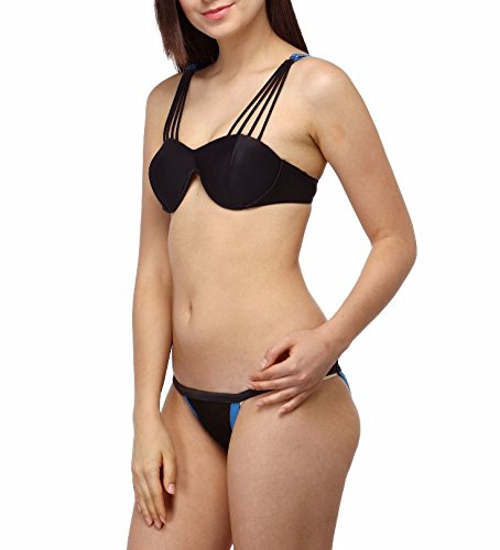 n-gal black blue exquisite cutout bikini swimsuit-ng41015-black