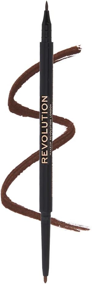 Makeup Revolution Felt & Kohl Eyeliner Brown Dual Tip Long Lasting Definition