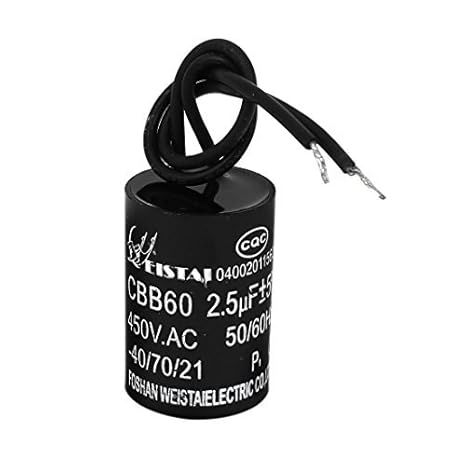 AC 450V 2.5uF 2-Wired polipropileno Motor Running Capacitor Film ...