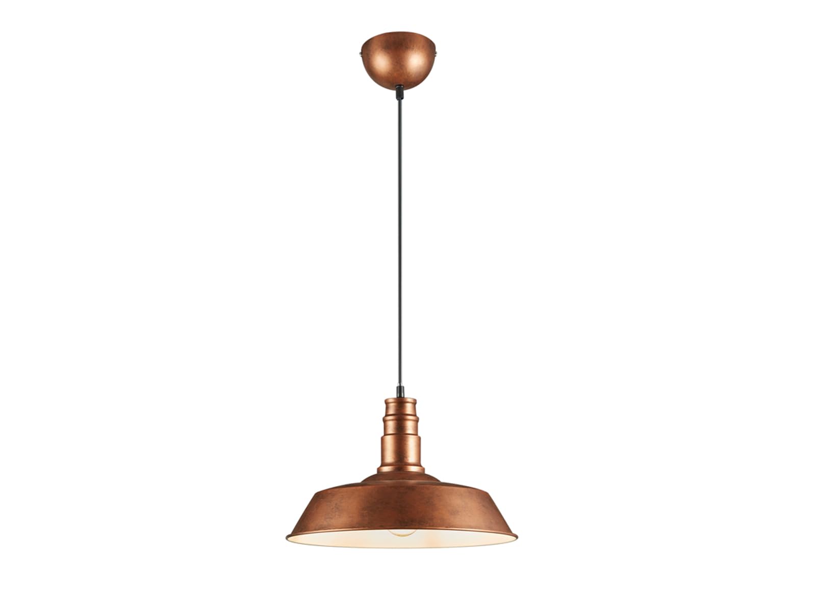Reality Leuchten Will R30421062 Pendant Light Antique Copper Metal Excl. 1x E27 36 x 36 x 150 cm