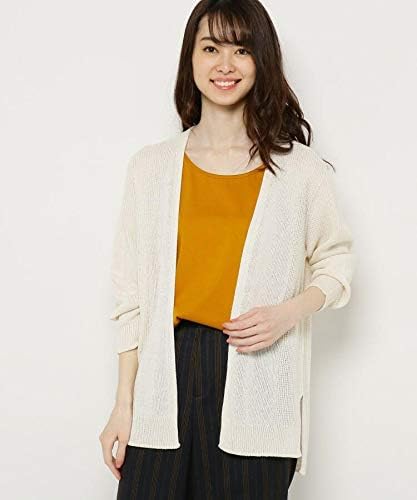 Amazon スマートピンク カーディガン 手洗い可 ニットロングカーディガン レディース アイボリー 004 40 M ミセス カーディガン ボレロ 通販