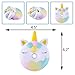 Anboor 4.5 Inches Squishies Unicorn Donut Kawaii Soft Slow Rising Scented Doughnut Squishies Stress Relief Kid Toys