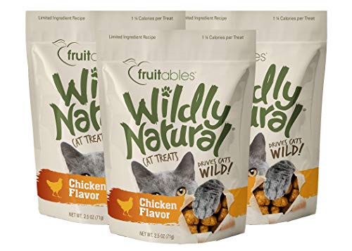Fruitables Wildly Natural 2.5 Ounce Grain Free Chicken Treat for Cats Pack of 3 - Thumbnail 3