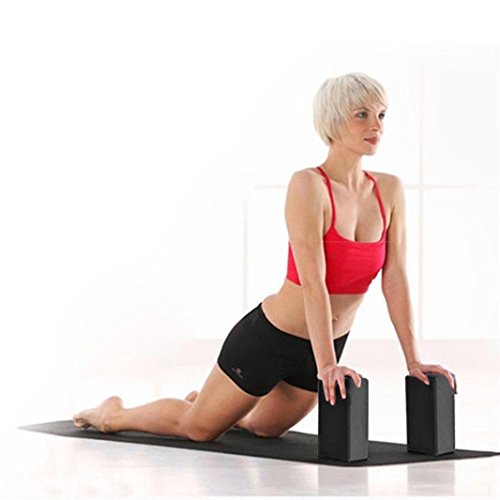 Yoga Blocks, Tiean 2018 Exercise Fitness Foam Bolster (Black)