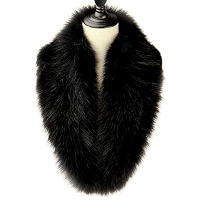 Dikoaina Extra Large Women's Faux Fur Collar for Winter Coat Dikoaina Extra Large Women's Faux Fur Collar for Winter Coat