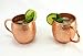 Set of Two 16 Oz Copper Mugs | 100% Pure Copper Handcrafted into the Perfect Hammered Barrel Style Moscow Mule Cup by Trifecta Barware