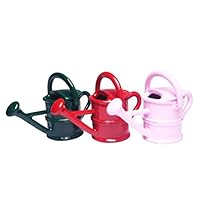 YOUSIKE Mini Simulation Children Toy, 1:12 Dollhouse Watering Can Garden Sprinkle Flower Pot Miniature Decor Doll House Accessories Classic Toys
