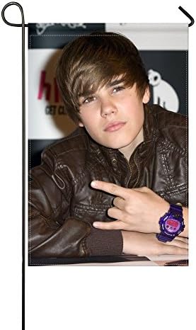 Fenda Garden Flag justin bieber gesture conference interview 12x18 inches(Without Flagpole)