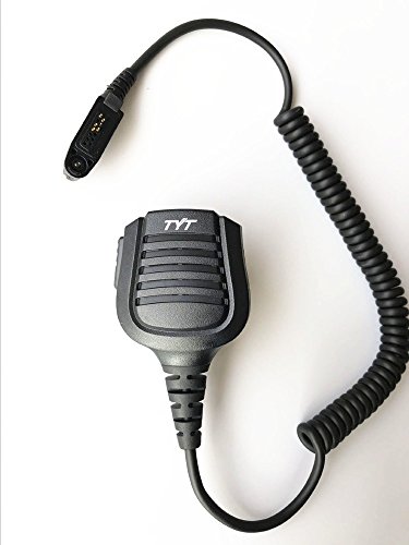 Original TYT Remote Hand/Shoulder Speaker Mic Microphone for Digital DMR Dual Band Radio TYT MD-2017/ MD-398 IP67 Waterproof Two Way Radio, for RT82/ RT83 /RT87 / V-2017
