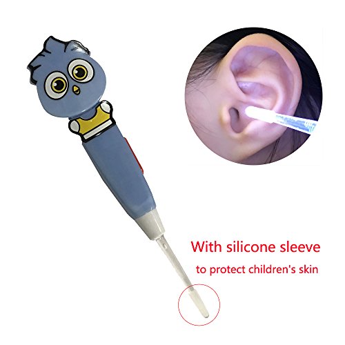 Croing (2 pcs) LED Light Ear Pick for Kids and Adults, Ear Spoon Curette with Light, Ear Cleaner with Light Kit, Lighted Ear Wax Removal Tool